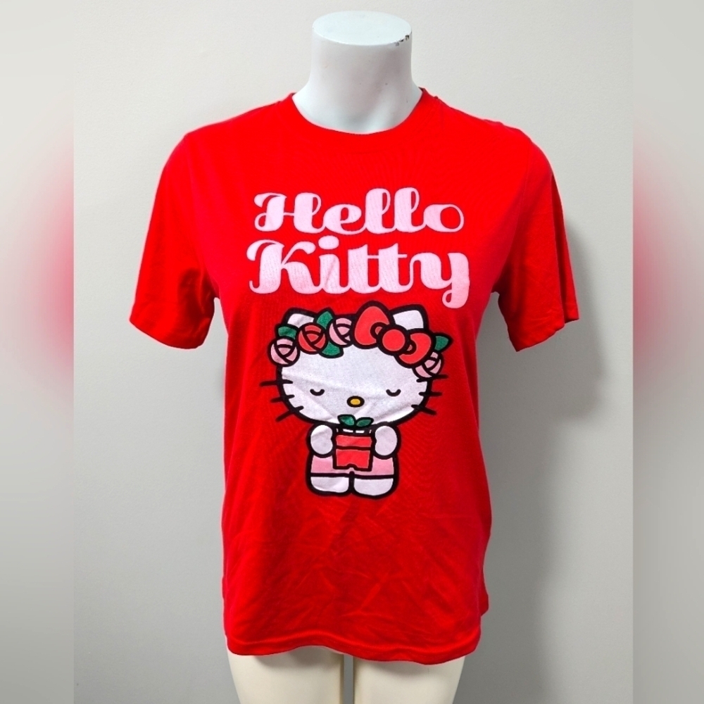 Sanrio Hello Kitty Red Short Sleeves Size Youth XL/ Women's S